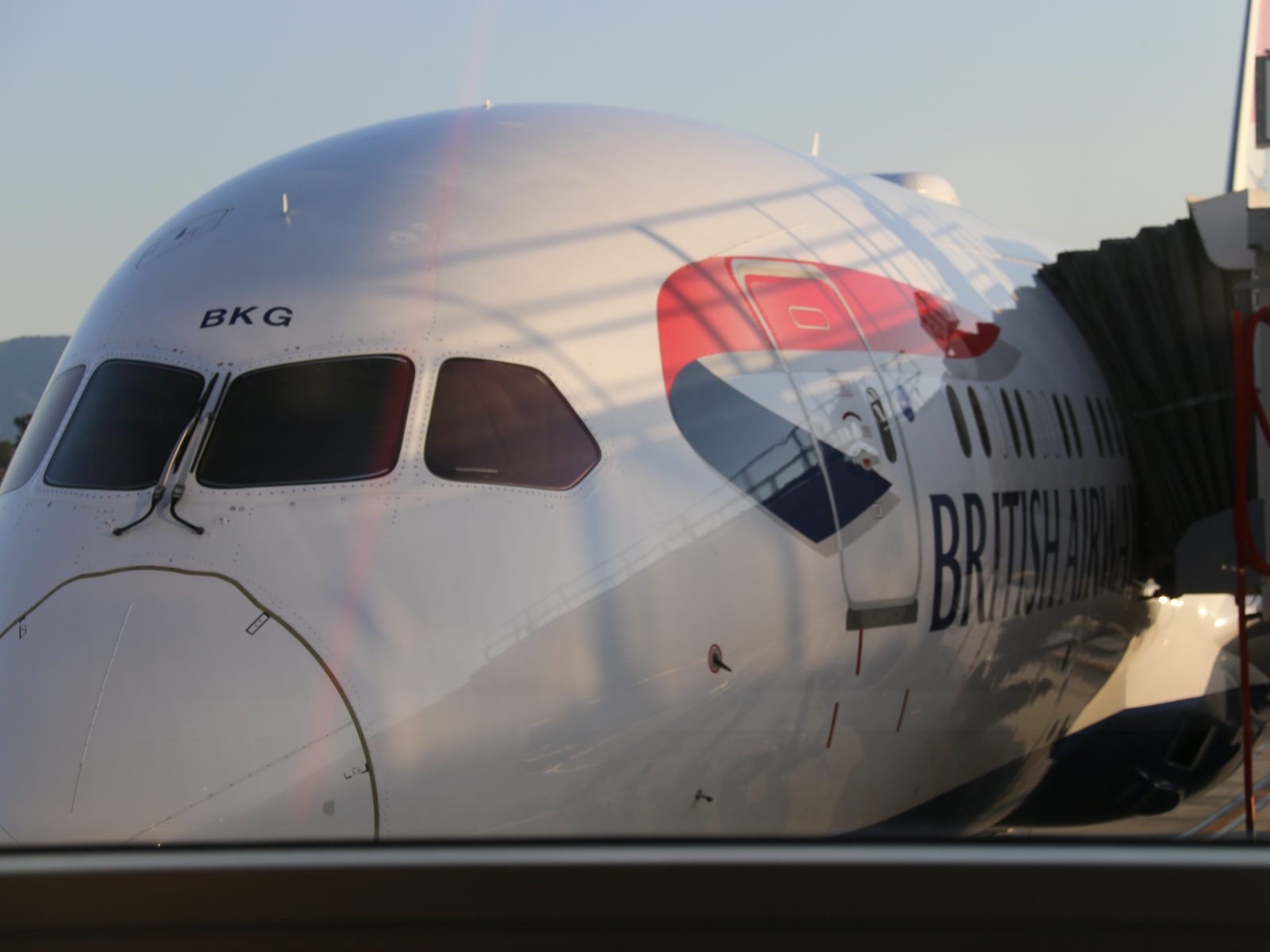 British Airways plane at San Jose Airport