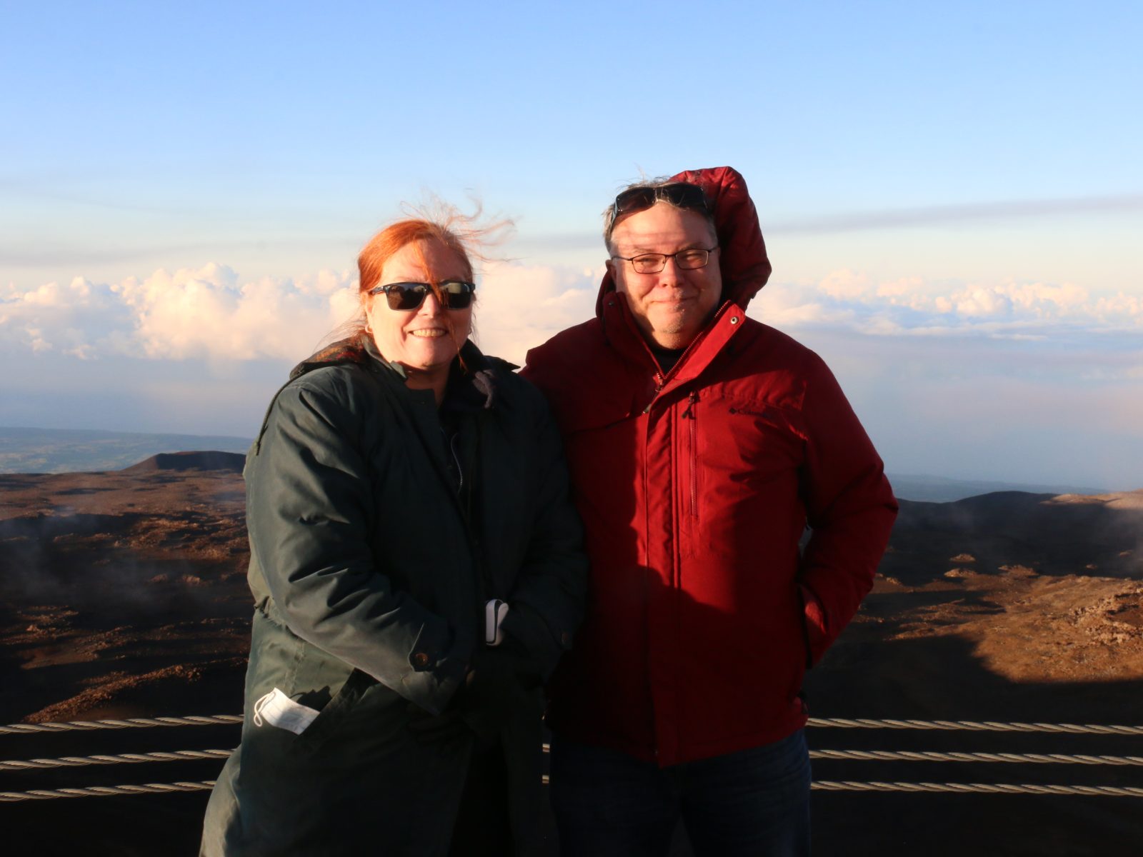 Chris & Stephen at the top of Mauna Kea